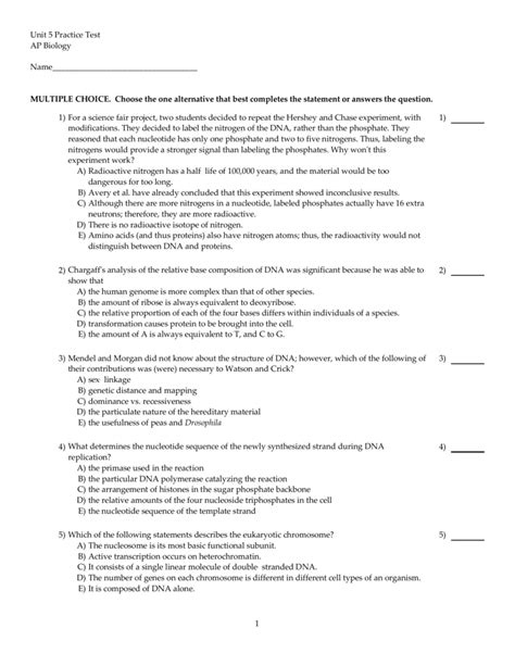 Teacher 82 terms. . Ap biology unit 5 practice test